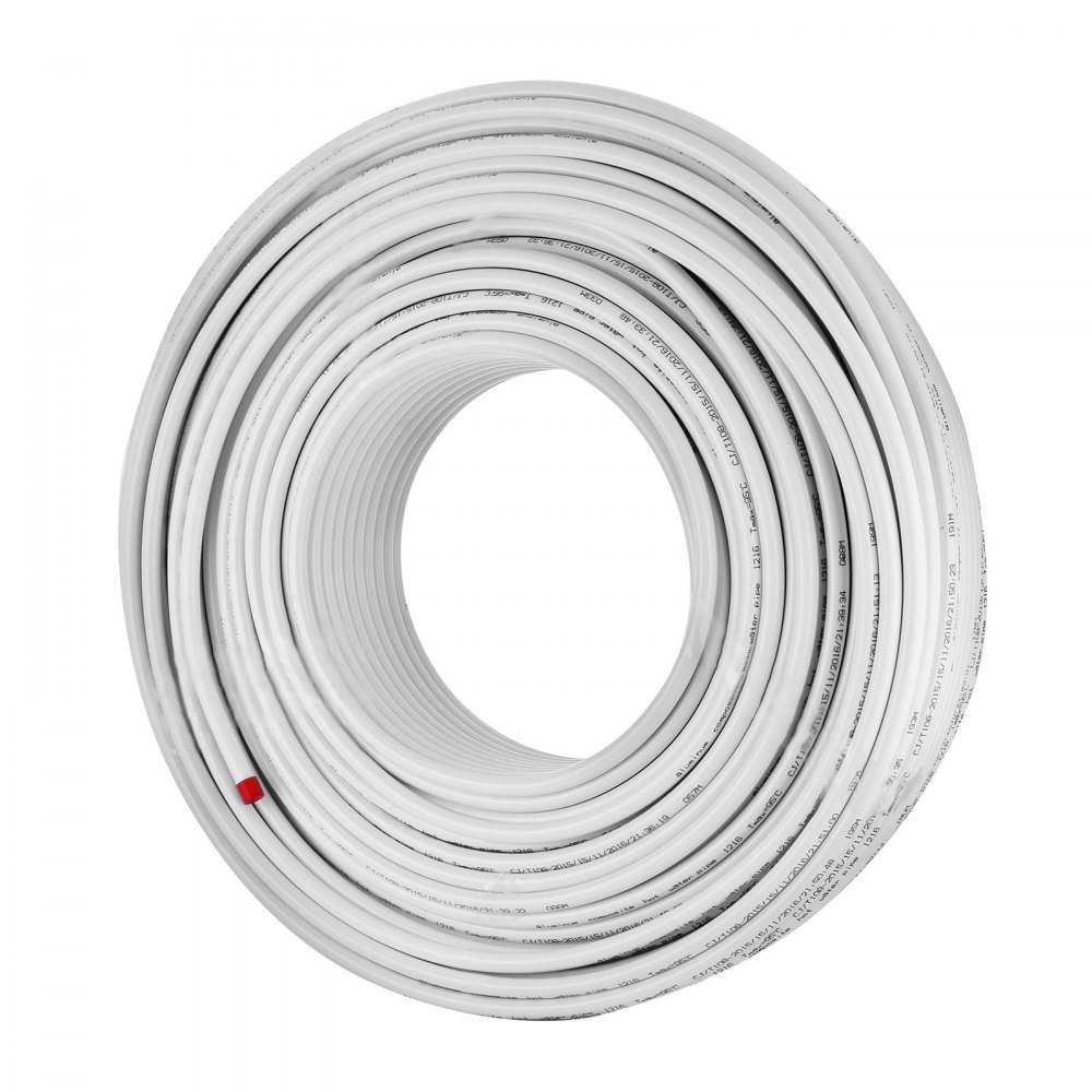 VEVOR 984Ft Roll of 1/2" PEX-AL-PEX Tubing Oxygen Barrier Radiant Floor PEX Pipe Radiant Heat Floor Heating Plumbing 300M Inner Aluminum Layer PEX Tubing Pipe(300m)