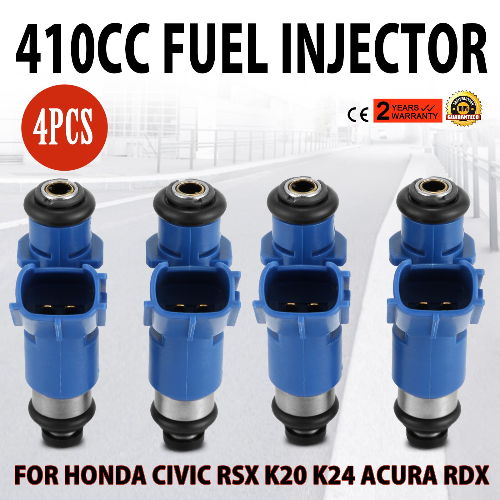 4x OEM Denso Fuel Injectors RDX 410cc 16450-RWC-A01 For Honda Acura 1996-2006