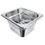 VEVOR 6 Pack Stainless Steam Hotel Pans, 1/6 Size Table Steam Pan, 4 Inch Deep, Anti Jam Restaurant Supplies Reusable Rustproof Catering Storage for Home, Party, Restaurant, Hotel, Buffet