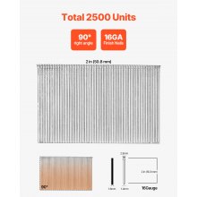 16 Gauge Finish Nails 2 in Straight Finish Nail 2500-Count Galvanized Nail