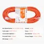 VEVOR 100FT Indoor Outdoor Extension Cord, 16AWG 10Amps 1250W, 3 Prongs Appliance Electric Cord with Lighted End, Flexible & -40°C Cold-Resistant for Office Home Use, ETL Listed