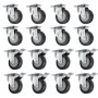 VEVOR 16 Pack 4" Swivel Caster Wheels Rubber Base Caster Wheels Polyurethane Swivel Casters with with Top Plate & Bearing Heavy Duty Load Capacity 286 Lbs Each Caster