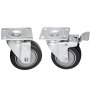 VEVOR swivel casters with brakes and heavy-duty metal construction.
