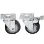VEVOR swivel casters with brakes and heavy-duty metal construction.