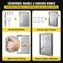 VEVOR BBQ Access Door 17W x 24H Inch, Vertical Single BBQ Door Stainless Steel, Outdoor Kitchen Doors for BBQ Island, Grill Station, Outdoor Cabinet