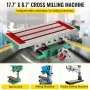 VEVOR Milling Table 17.7×6.7Inch (450 x 170 mm) Compound Slide Milling Table 30KG Multifunction Worktable Cross Milling Machine Compound 2 Axis 4 Ways for All Drill Stands Bench Drilling Milling Machine