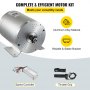 VEVOR 1800W Electric DC Motor Kit - 48V 4500rpm Brushless Motor with 33A High Speed Controller and Throttle Grip Kit for Go Karts E-Bike Electric Throttle Motorcycle Scooter DIY Part
