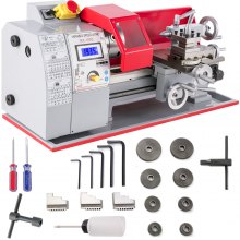 VEVOR 7×12 Mini Metal Turning Lathe machine Automatic Metal Wood Drilling 600W Metalworking Woodworking Motorized Cutter Milling