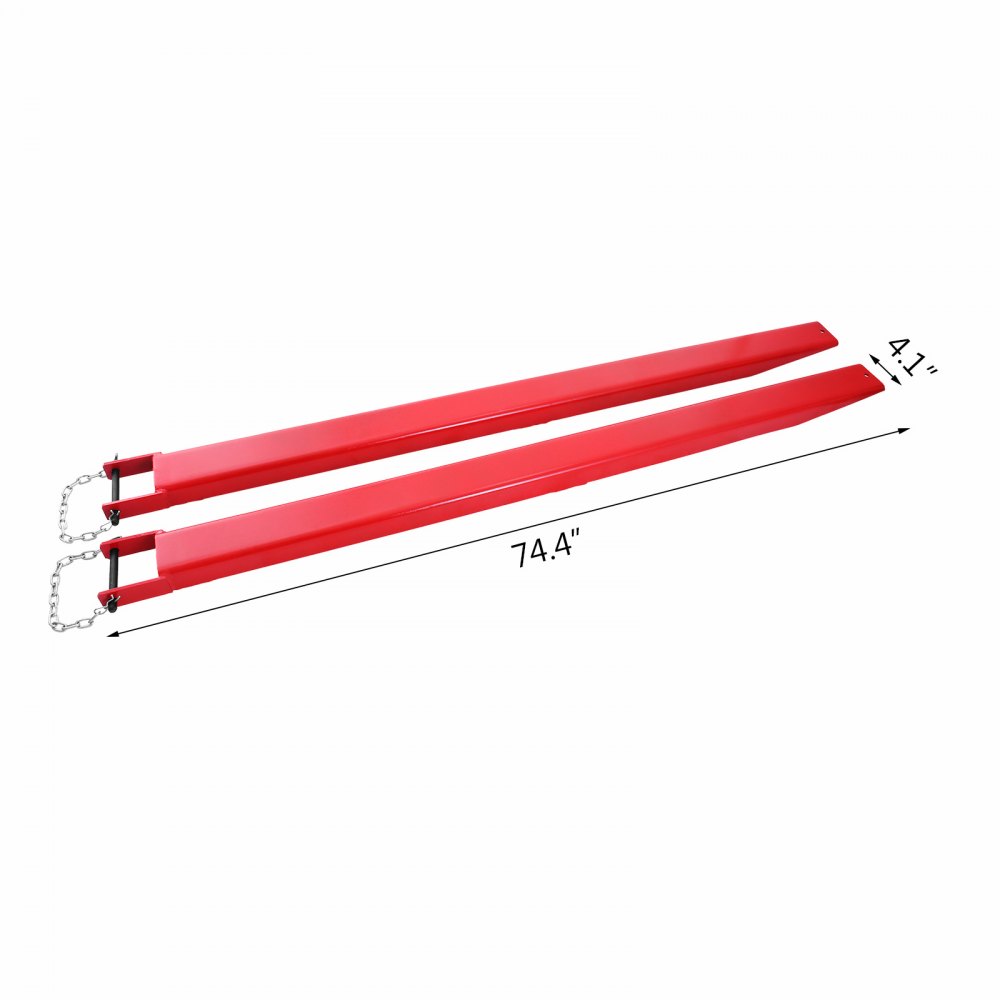 Pallet Fork Extensions Forklift Extensions 74.4x4.1inch for Forklift Truck Loaders