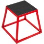 VEVOR Caja de plataforma pliométrica para ejercicios de fitness, caja de salto, caja pliométrica para entrenamiento de ejercicio (12/18/24/rojo) (18 pulgadas)