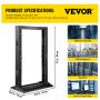 Vevor Open Frame Server Rack Network Server Rack 18u 2 Post 19" Steel Relay Rack