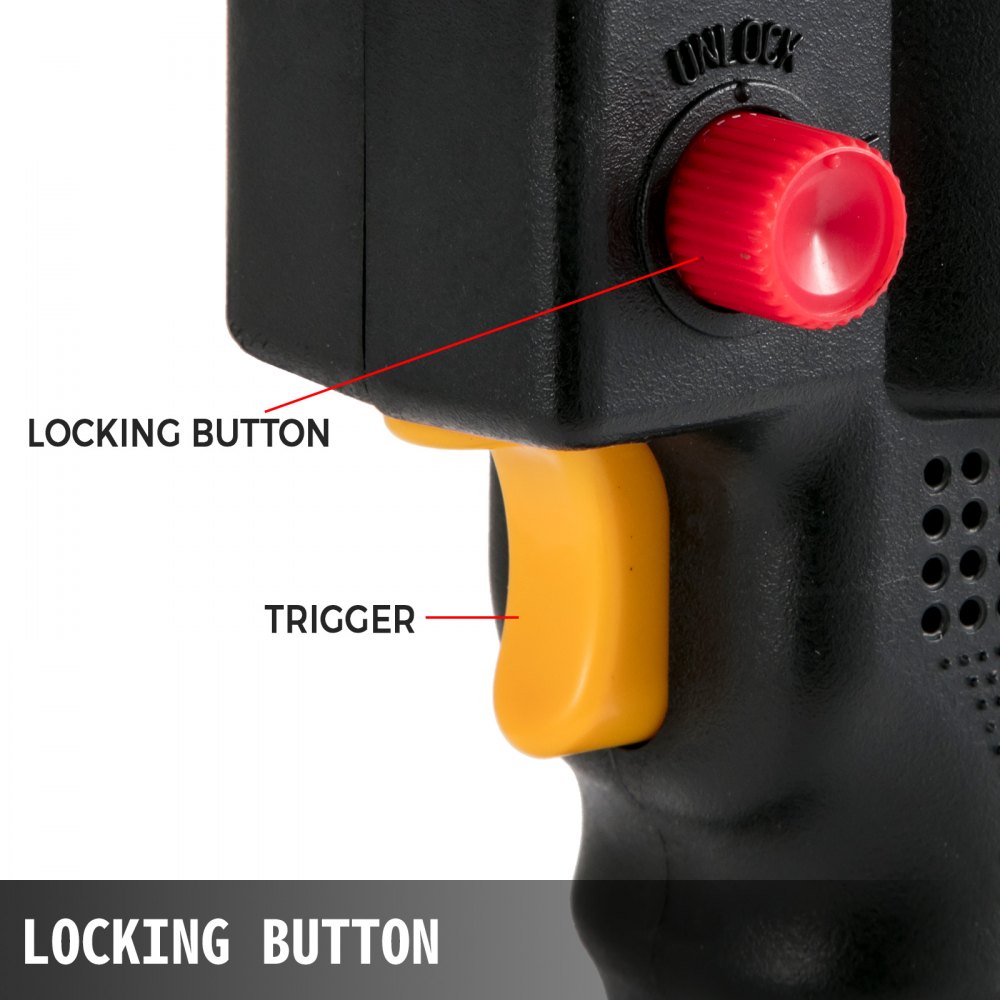 VEVOR 18V Cordless Grease Gun, 10000 PSI/690 bar LCD Display, Locking Button, Stable Pressure Hose