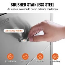 VEVOR Outdoor Kitchen Drawers 17.8W x 20.2H x 12.2D Inch, Flush Mount Double BBQ Drawers Stainless Steel with Handle, BBQ Island Drawers for Outdoor Kitchens or Patio Grill Station