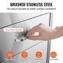 brushed stainless steel VEVOR bbq drawers with zinc alloy handle, rust-proof and heat-proof.