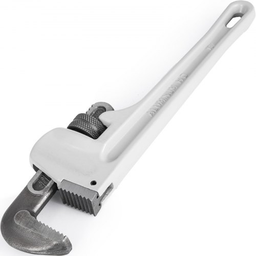 18" Large Aluminum Pipe Wrench Straight Head Adjustable Plumbing Adaptable