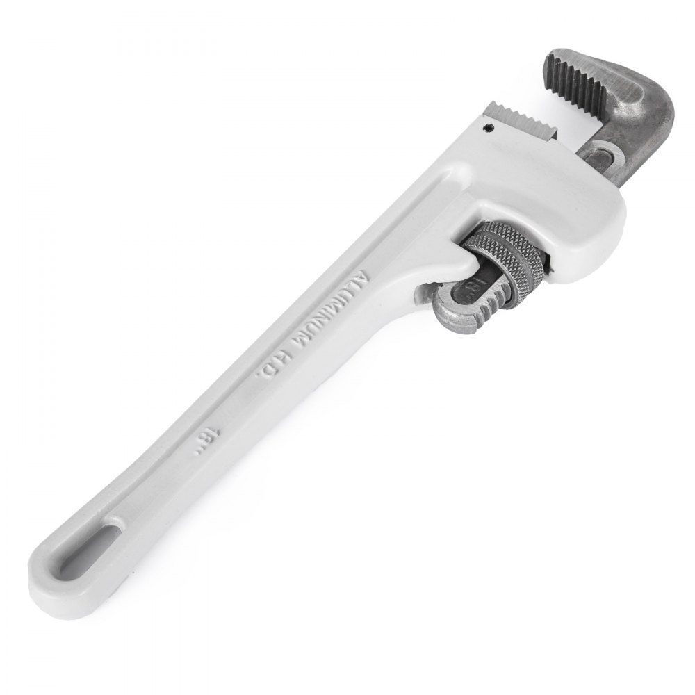 18" Large Aluminum Pipe Wrench Straight Head Adjustable Plumbing Adaptable