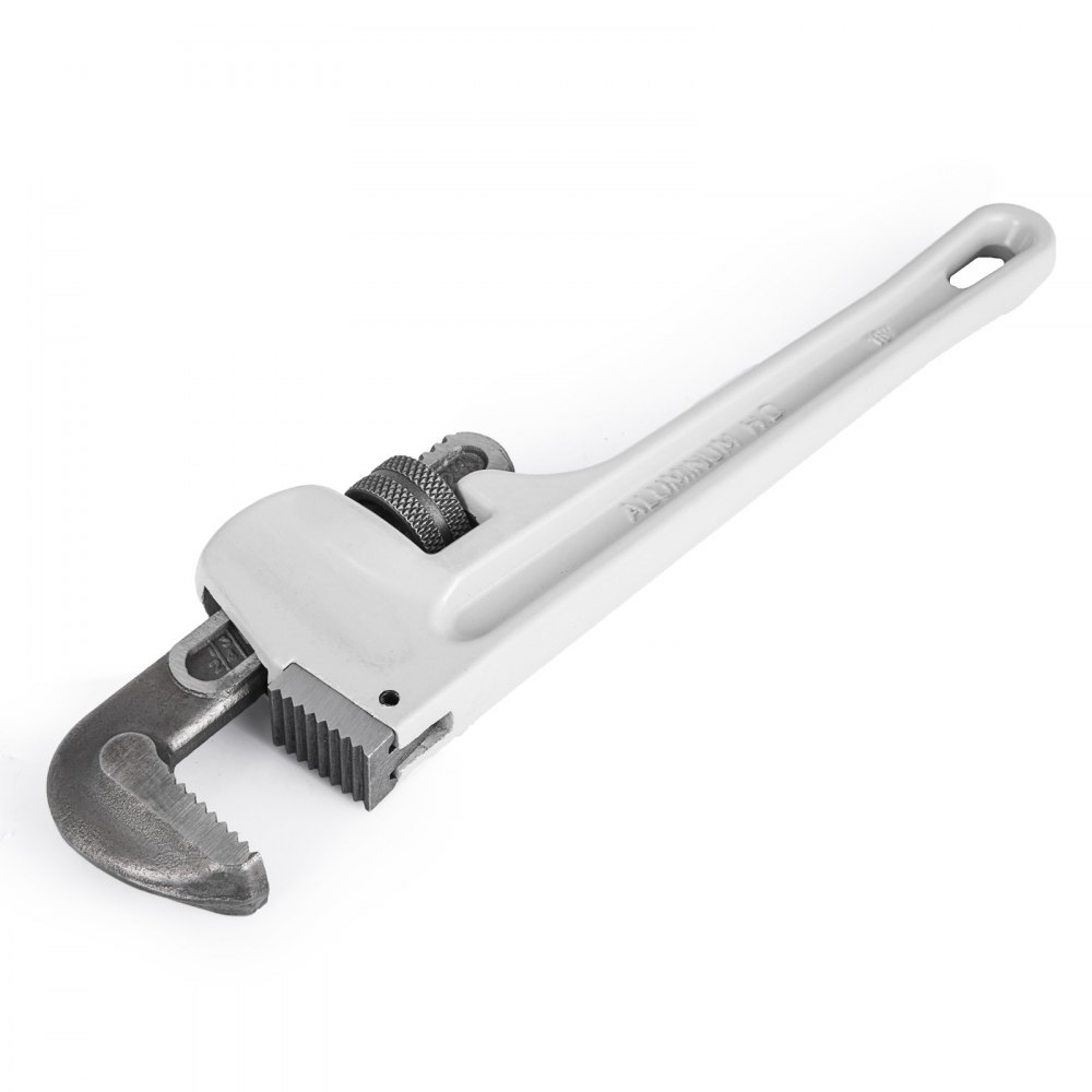 18" Large Aluminum Pipe Wrench Straight Head Adjustable Plumbing Adaptable