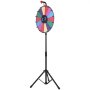 VEVOR 45.7 cm Prize Wheel Tripod Floor Stand Color Prize Wheel Fortune Spinner 14 Slots Dry Ease Tradeshow Fortune Spinning Game (45.7 cm)