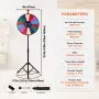 VEVOR 45.7 cm Prize Wheel Tripod Floor Stand Color Prize Wheel Fortune Spinner 14 Slots Dry Ease Tradeshow Fortune Spinning Game (45.7 cm)