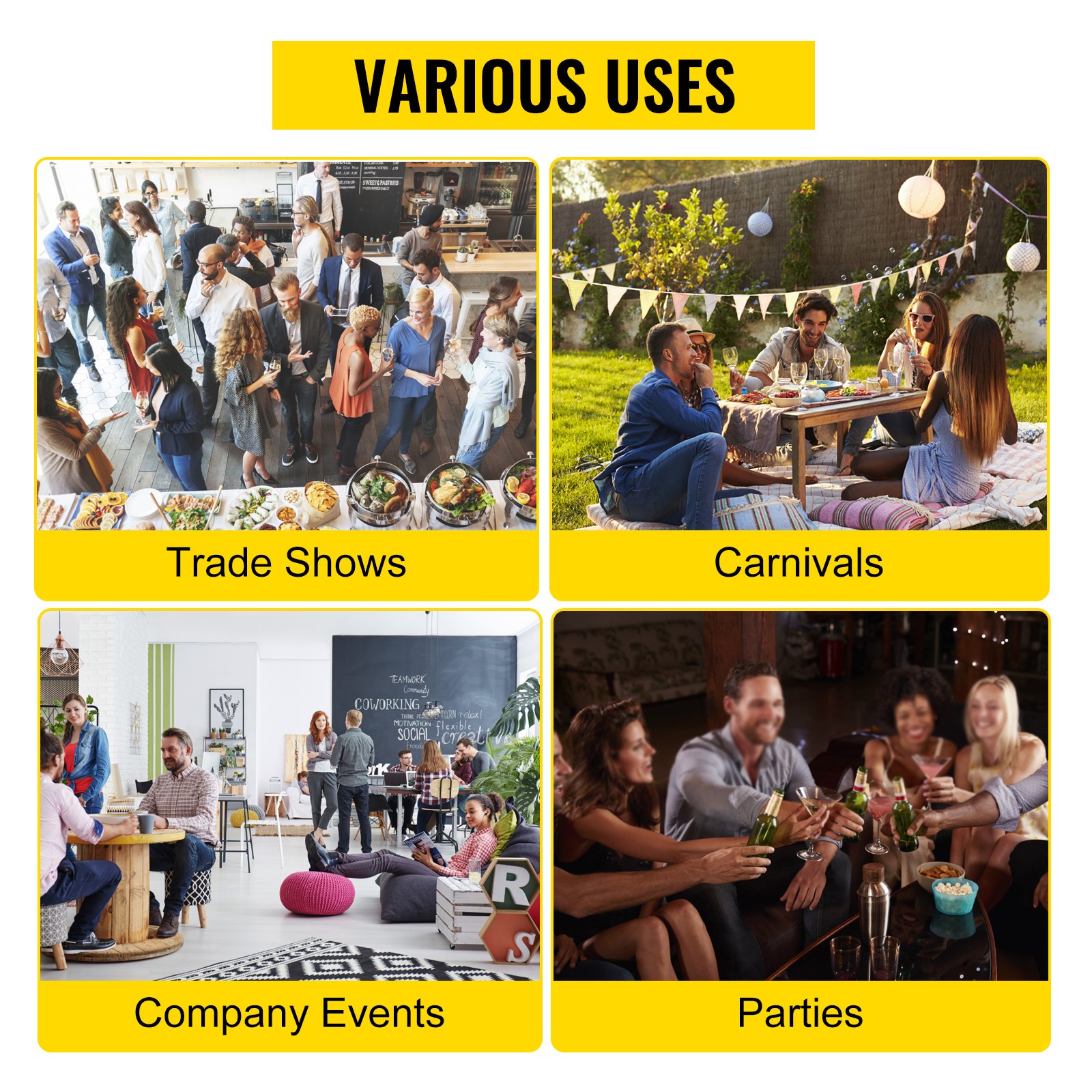 VEVOR 18 inch Spinning Prize Wheel, 14 Slots Spinning Wheel with Height Adjustable Stand, Roulette Wheel with a Dry Erase, and a Storage Bag, Win Fortune Spin Games in Party Pub Trade Show Carnival