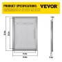 16-inch Right Hinged Single Access Door - Vertical