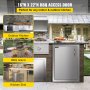 VEVOR Outdoor Kitchen Access Door 16"x 22" Single Wall Construction Stainless Steel Flush Mount for BBQ Island, 16inch x 22inch,,Single Door