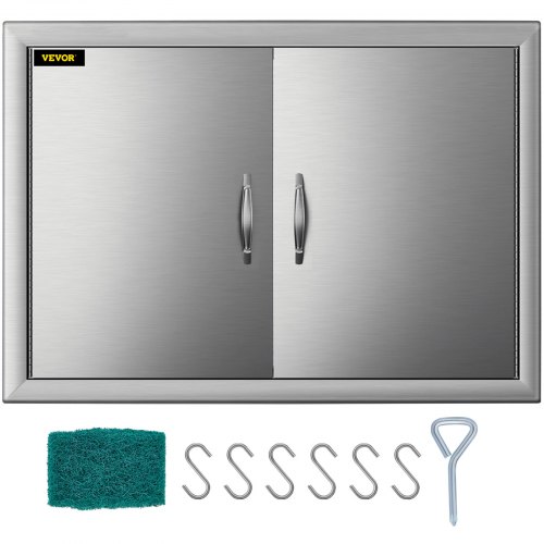 Outdoor Kitchen Doors BBQ Kitchen Doors 19x28 Inch Stainless Steel Cabinet