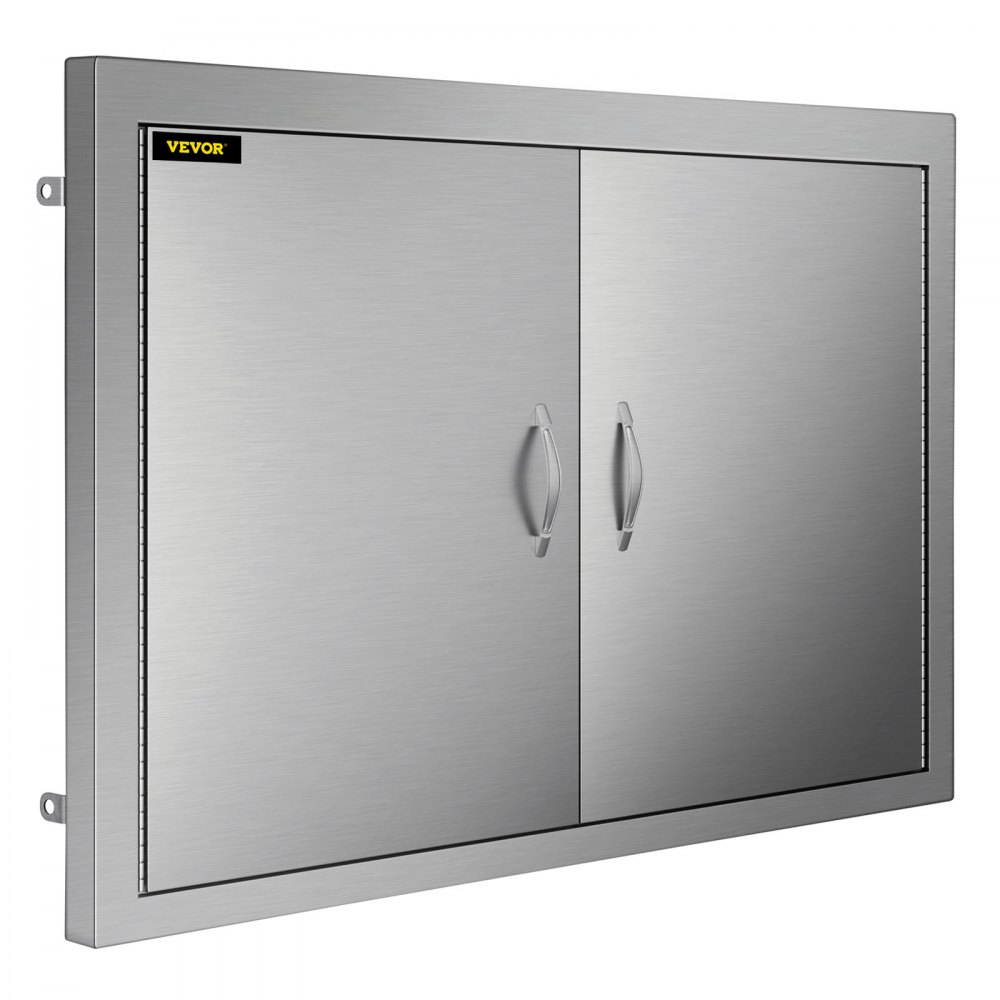 VEVOR BBQ Access Door 28W X 19H Inch, Double BBQ Door Stainless Steel, Outdoor Kitchen Doors for BBQ Island, Grill Station, Outside Cabinet