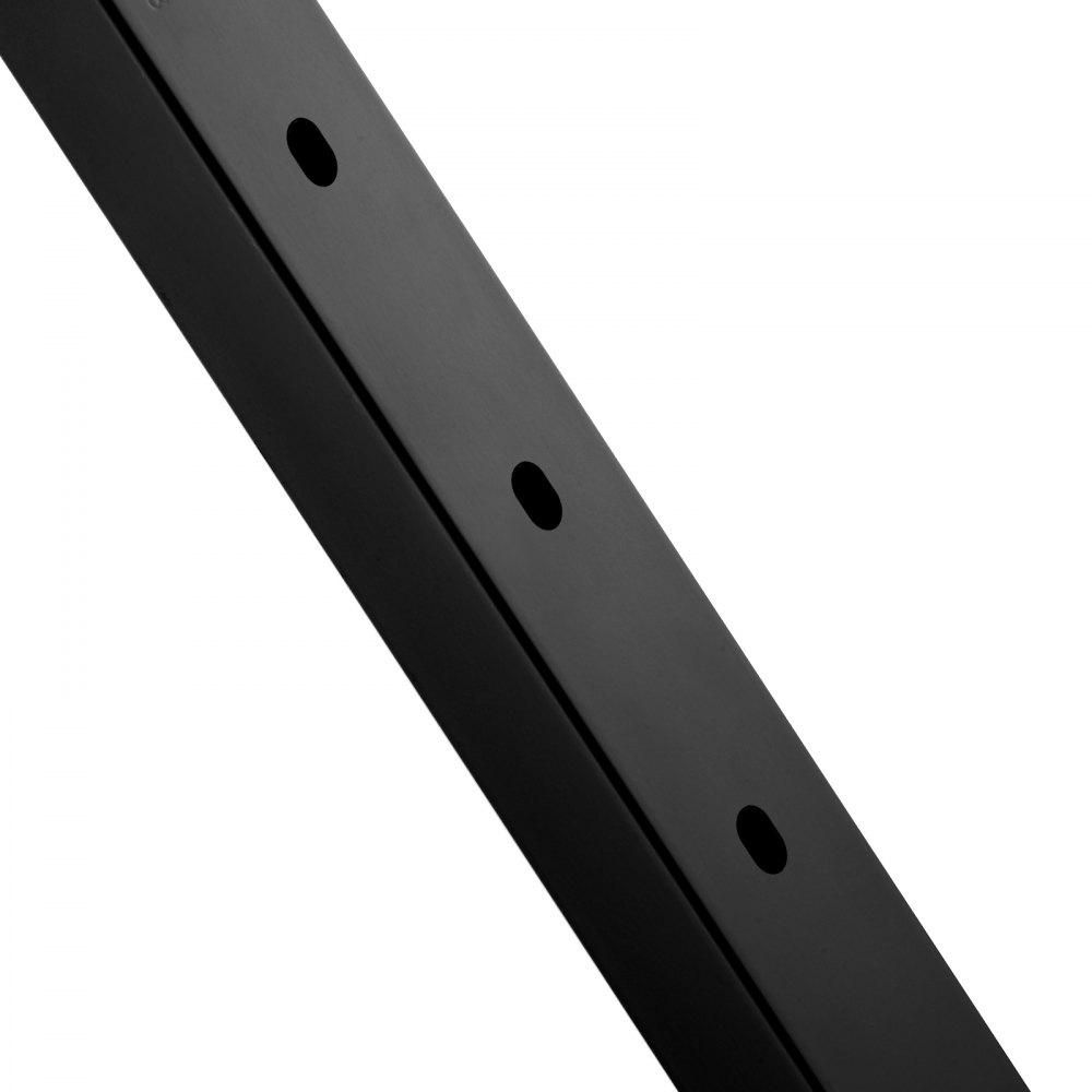 VEVOR Cable Railing Post, 42" x 1" x 2" Steel 30° Angled Hole Stair Railing Post, 12 Pre-Drilled Holes, SUS304 Stainless Steel Cable Rail Post with Horizontal and Curved Bracket, 1-Pack, Black