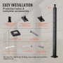 easy installation of VEVOR cable railing post with predrilled holes and complete accessories illustrated.