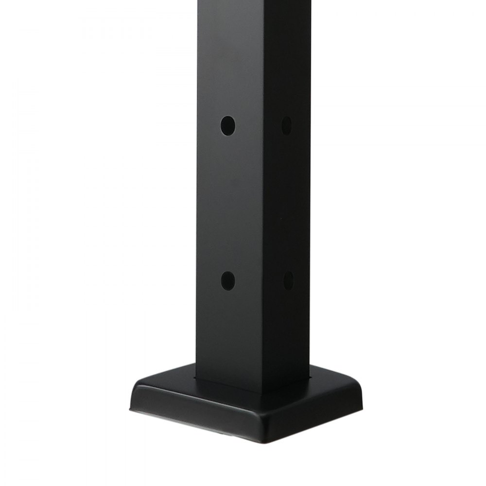 VEVOR Cable Railing Post, 42x1x2 Inch Corner Railing Post, with L-Shaped Pre-Drilled Holes, Stainless Steel Cable Rail Post with Horizontal and Curved Bracket, 1-Pack, Black, 1JZLGZXHS10607YXO001V0