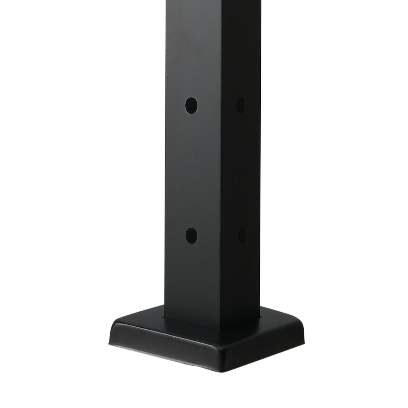 VEVOR Cable Railing Post, 42x1x2 Inch Corner Railing Post, with L-Shaped Pre-Drilled Holes, Stainless Steel Cable Rail Post with Horizontal and Curved Bracket, 1-Pack, Black, 1JZLGZXHS10607YXO001V0
