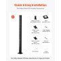 VEVRO Cable Railing Post 42x2x2 Inch with L-Shaped Holes 1JZLGZXHS1065S1EW001V0