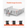 VEVOR Cable Railing Post, 42x2x2 Inch Level Deck Stair Posts, 1-Pack Stainless Steel Cable Handrail Post, Pre-Drilled Pickets with Mounting Bracket Stair Railing Kit, Black, 1JZLGZXHS106AWJO6001V0