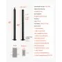 VEVOR Cable Railing Post, 42x1x2 Inch Stair Railing Post, with Pre-Drilled 30° Angled Holes, Stainless Steel Cable Rail Post with Horizontal and Curved Bracket, 1-Pack, Black, 1JZLGZXHS106VRA3X001V0