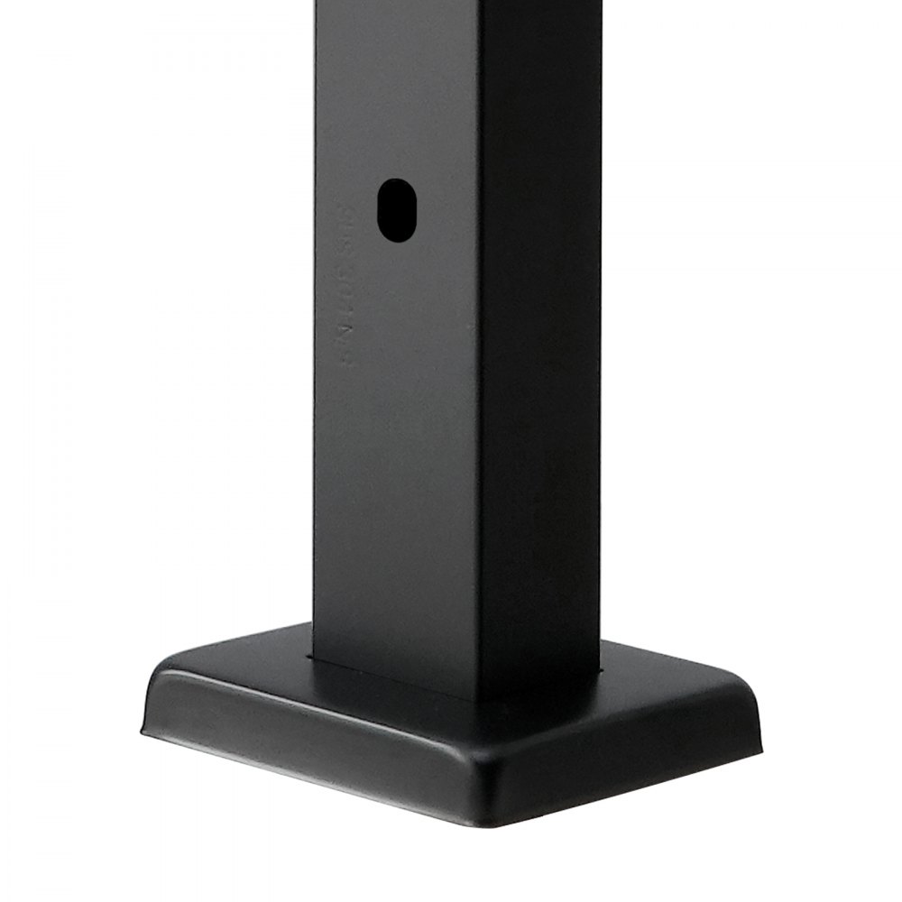 VEVOR Cable Railing Post, 36x1x2 Inch Stair Railing Post, with Pre-Drilled 30° Angled Holes, Stainless Steel Cable Rail Post with Horizontal and Curved Bracket, 1-Pack, Black, 1JZLGZXHS91402OS1001V0