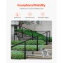 VEVOR Cable Railing Post, 36x1x2 Inch Stair Railing Post, with Pre-Drilled 30° Angled Holes, Stainless Steel Cable Rail Post with Horizontal and Curved Bracket, 1-Pack, Black, 1JZLGZXHS91402OS1001V0