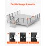 VEVOR Cable Railing Post, 36x1x2 Inch Stair Railing Post, with Pre-Drilled 30° Angled Holes, Stainless Steel Cable Rail Post with Horizontal and Curved Bracket, 1-Pack, Black, 1JZLGZXHS91402OS1001V0