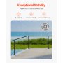 VEVRO Cable Railing Post 36x1x2 Inch with L-Shaped Holes 1JZLGZXHS914IVCFL001V0