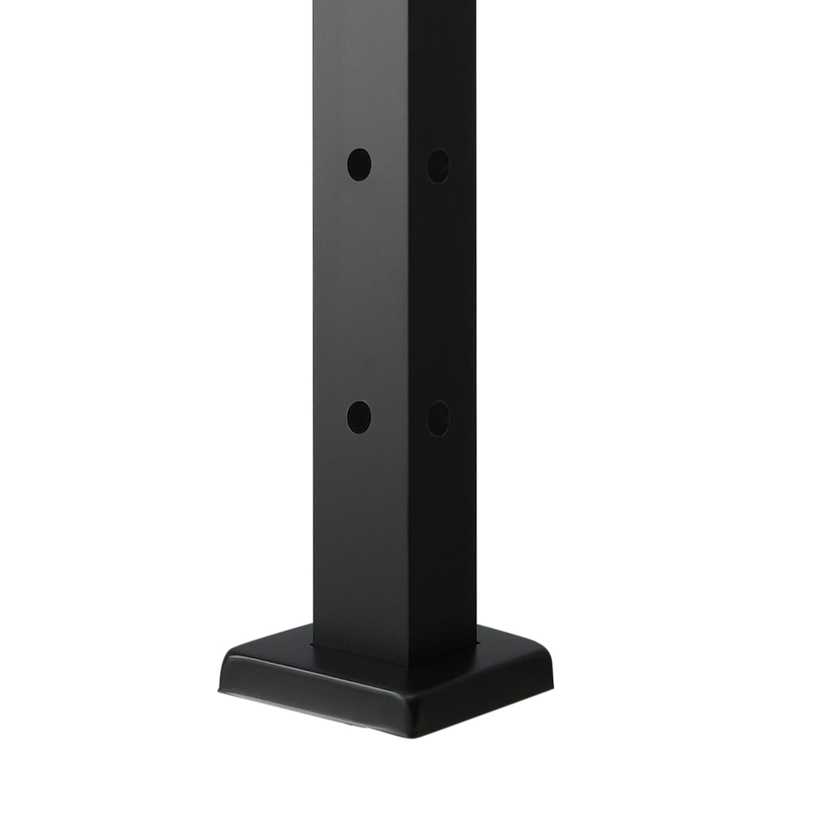 VEVOR Cable Railing Post, 36x1x2 Inch Corner Railing Post, with L-Shaped Pre-Drilled Holes, Stainless Steel Cable Rail Post with Horizontal and Curved Bracket, 1-Pack, Black, 1JZLGZXHS914IVCFL001V0