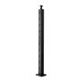 VEVOR Cable Railing Post, 36x2x2 Inch Stair Railing Post, with Pre-Drilled 30° Angled Holes, Stainless Steel Cable Rail Post with Horizontal and Curved Bracket, 1-Pack, Black, 1JZLGZXHS914YIVIS001V0