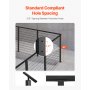VEVRO Cable Railing Post 36x2x2 Inch with L-Shaped Holes 1JZLGZXHS914ZPBNY001V0