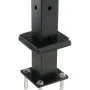 VEVOR Cable Railing Post, 914.4 x 50.8 x 50.8 mm Corner Railing Post, with L-Shaped Pre-Drilled Holes, Stainless Steel with Horizontal and Curved Bracket, 1-Pack, Black, 1JZLGZXHS914ZPBNY001V0
