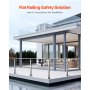 VEVOR Cable Railing Post, 42x2x2 Inch Level Deck Stair Posts, 1-Pack Stainless Steel Cable Handrail Post, Pre-Drilled Pickets with Mounting Bracket Stair Railing Kit, Silver, 1JZLGZXYS1061EF8W001V0