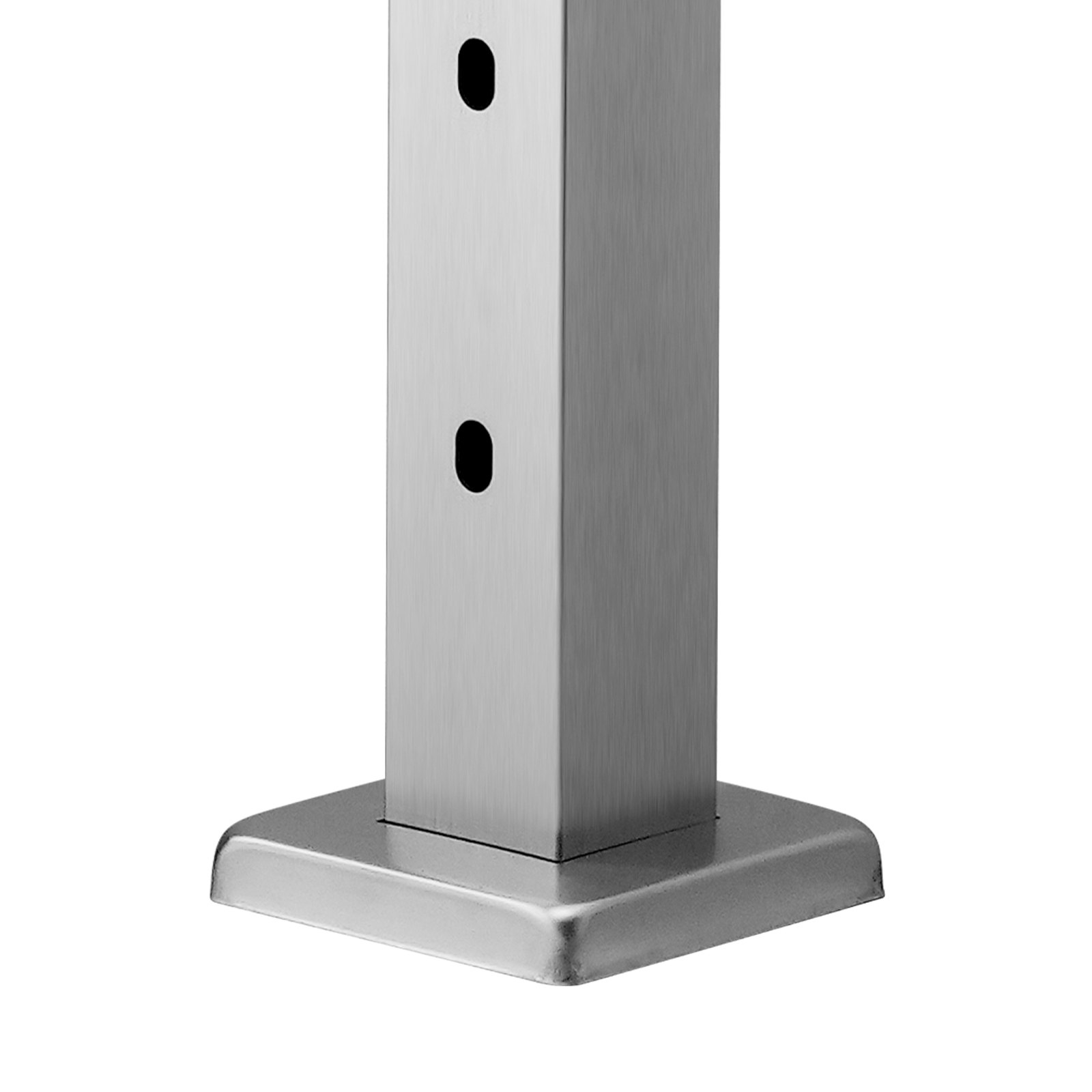 VEVOR Cable Railing Post, 42x2x2 Inch Stair Railing Post, with Pre-Drilled 30° Angled Holes, Stainless Steel Cable Rail Post with Horizontal and Curved Bracket, 1-Pack, Silver, 1JZLGZXYS1062TLWC001V0