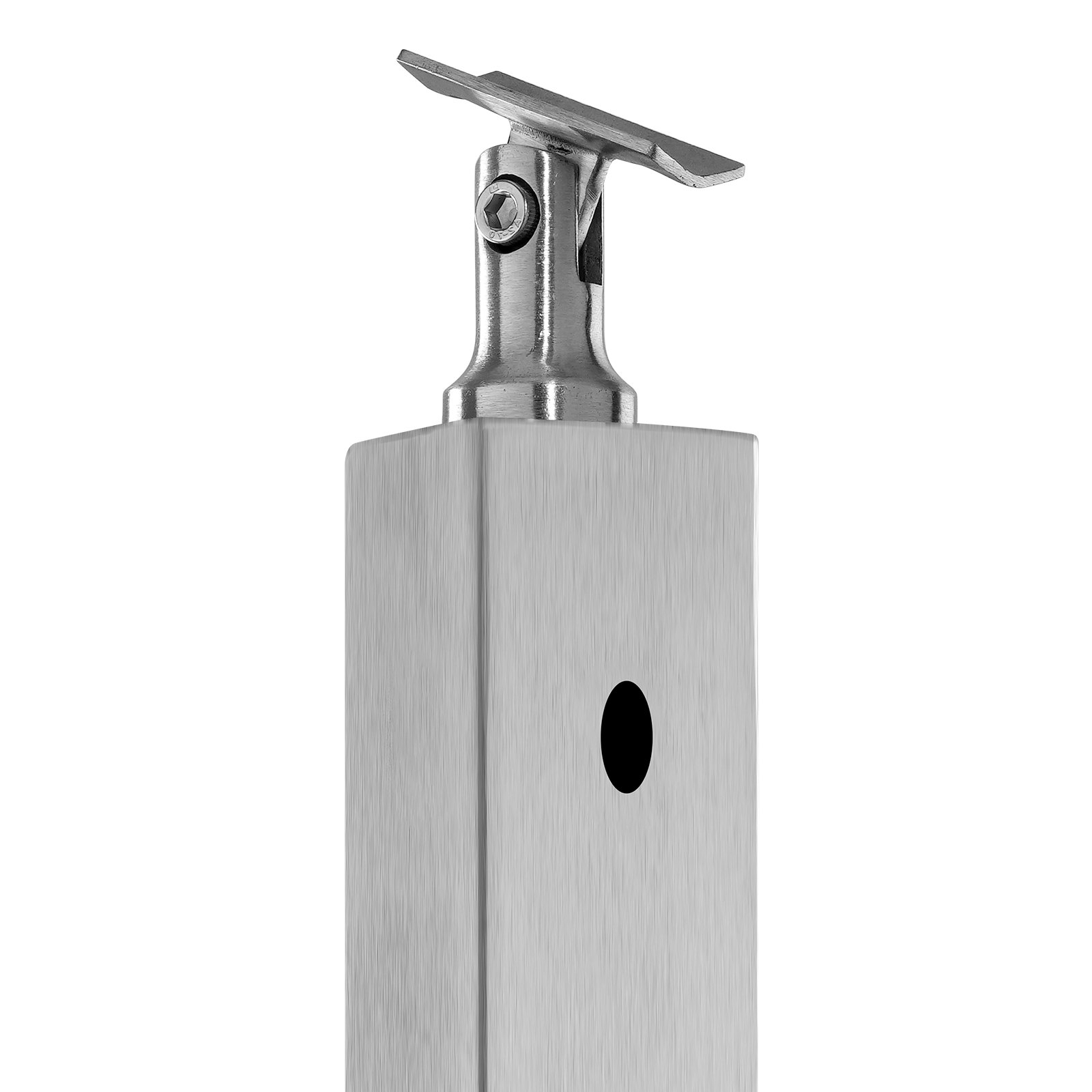 VEVOR Cable Railing Post, 36x1x2 Inch Level Deck Stair Posts, 1-Pack Stainless Steel Cable Handrail Post, Pre-Drilled Pickets with Mounting Bracket Stair Railing Kit, Silver, 1JZLGZXYS914I4BDB001V0