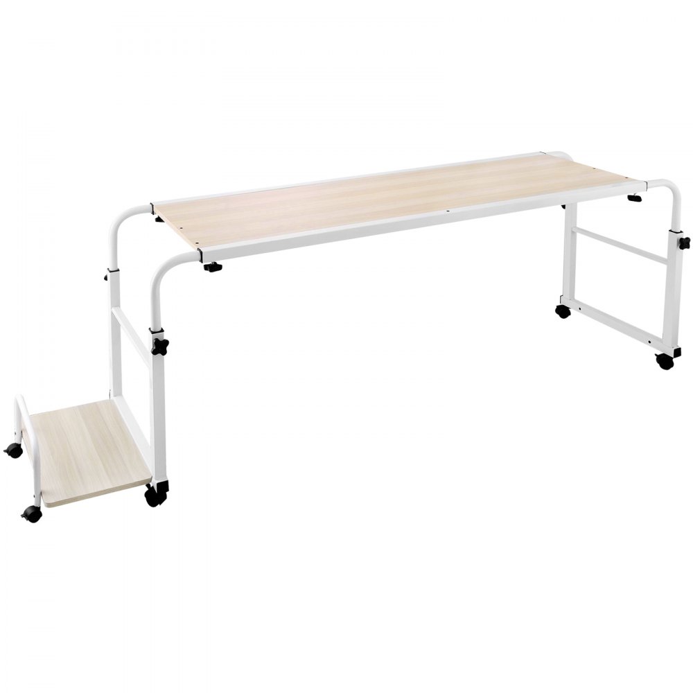 Mobile Trolley Computer Table Laptop Ipad Study Hospital Hall Desk W/ Console