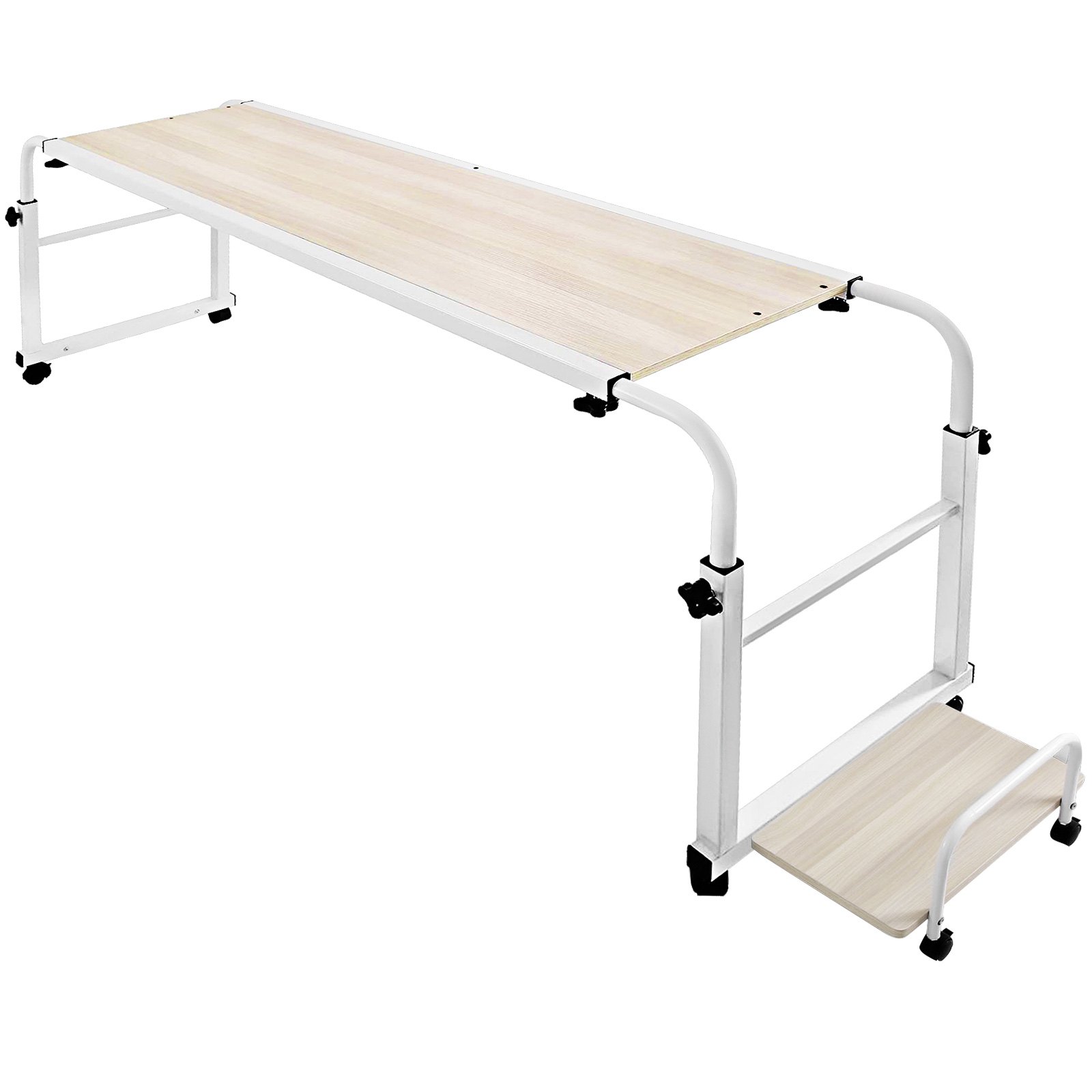 Mobile Trolley Computer Table Laptop Ipad Study Hospital Hall Desk W/ Console