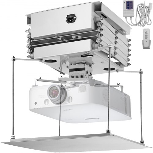 VEVOR Projector Bracket Motorized Lift Projector Lift with Remote Control Hidden 100CM Electric Projector Lift Mount with Remote (1M)