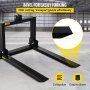 VEVOR 3 point hitch pallet fork with beveled edges for easy forking in warehouse.